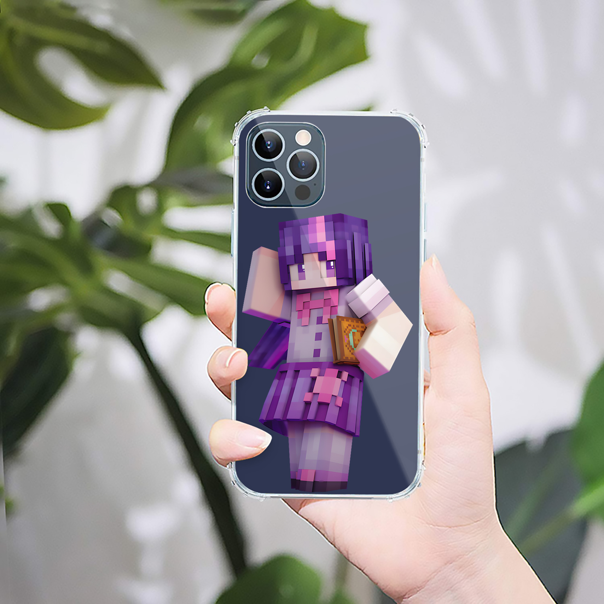 （画像用） マインクラフト ブロックの世界 Minecraft MC Block world 【iPhone 12シリーズ対応】透明スマホケース（クリアソフトケース）